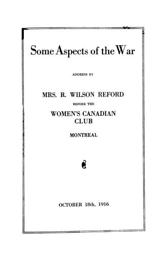 Some aspects of the war
