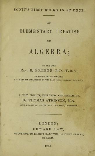 An elementary treatise on algebra