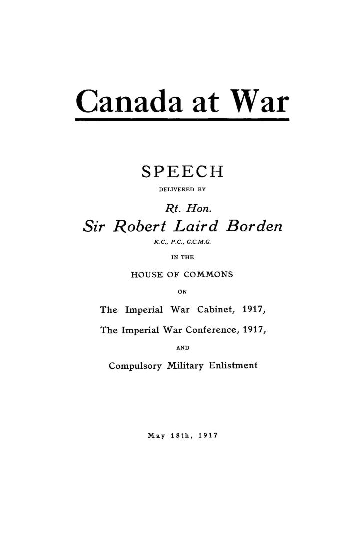Canada at war