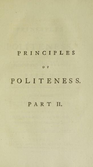 Principles of politeness : and of knowing the world