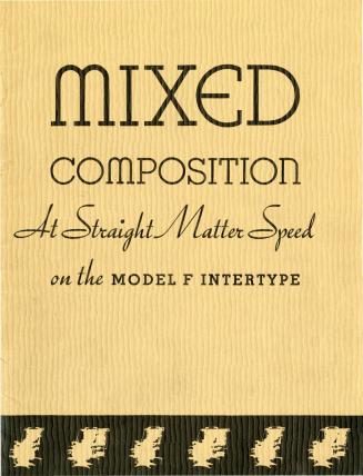 Mixed composition at straight matter speed : on the Model F Intertype