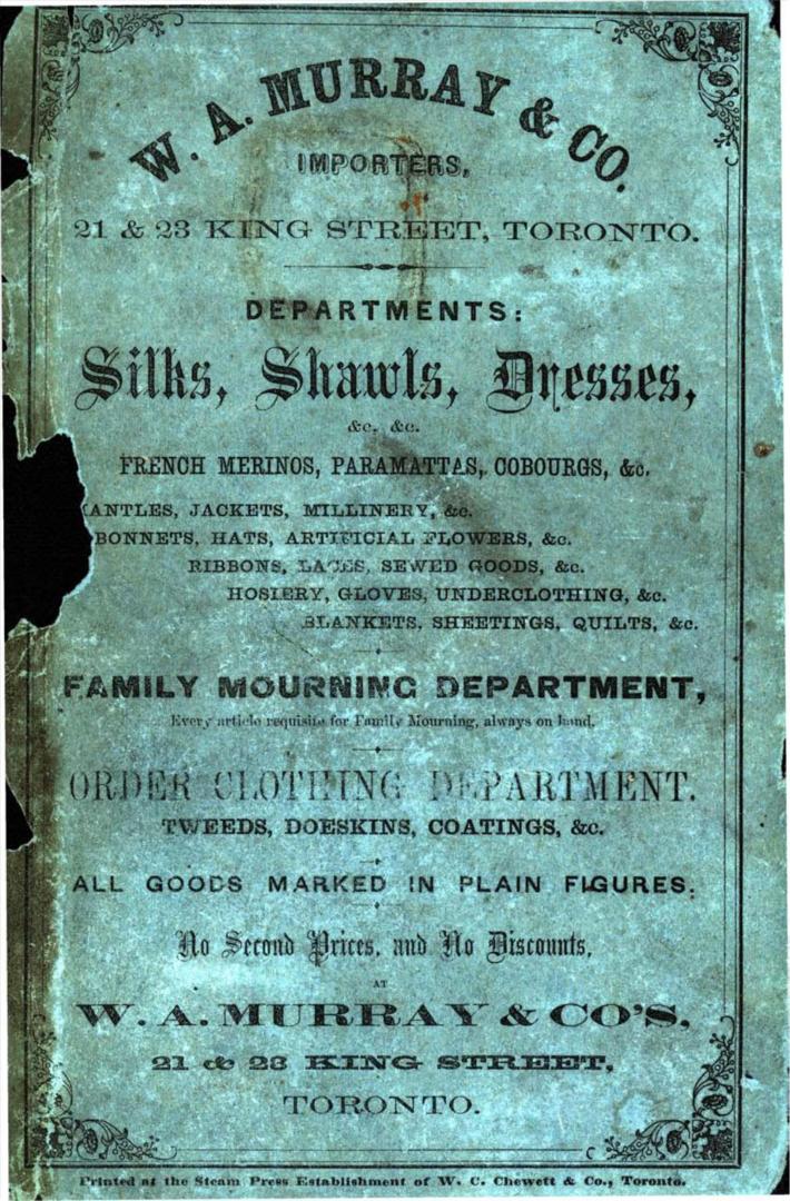 Mitchell's Toronto directory for 1864-5