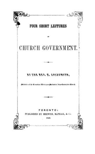 Four short lectures on church government