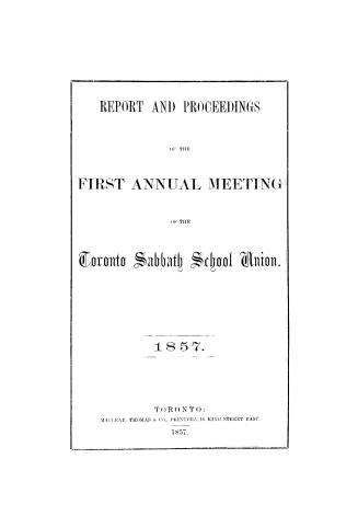 Report and proceedings of the annual meeting