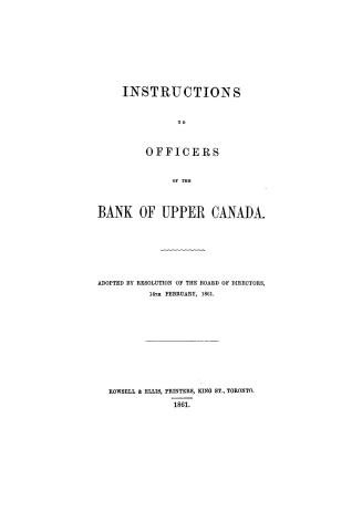 Instructions to officers
