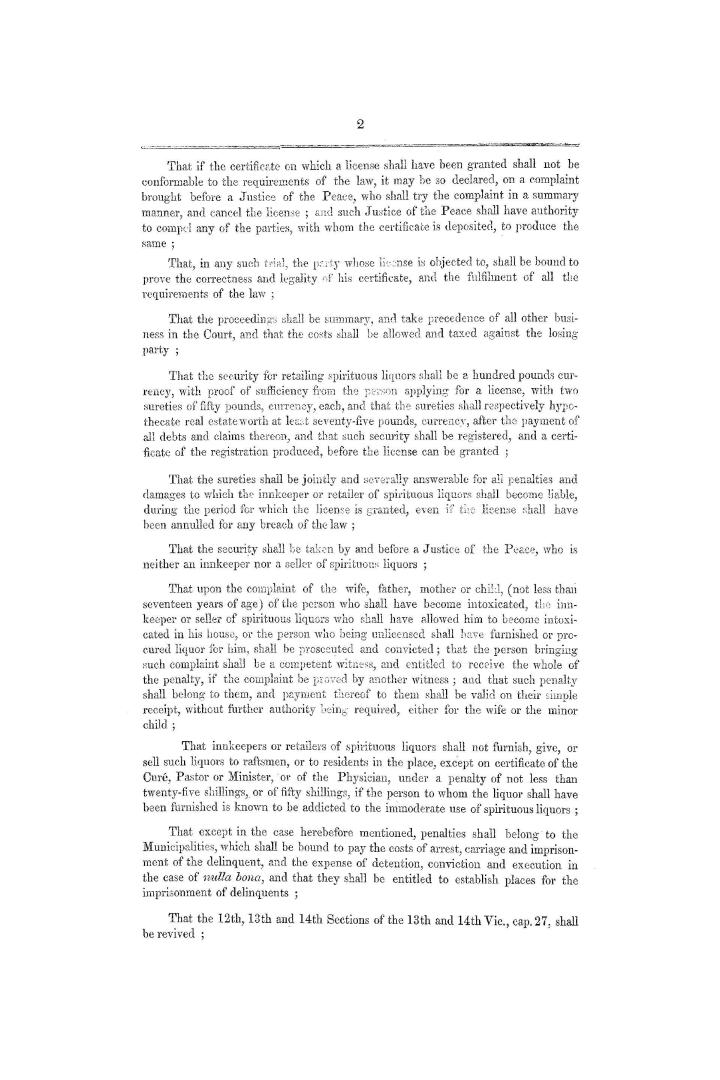 Petition of the right Reverend the Roman Catholic bishops of Montreal and St