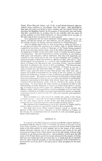 Treaty between Her Majesty and the United States of America, relative to fisheries, commerce, and navigation