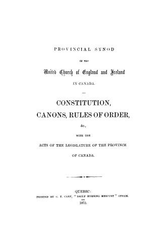 Provincial Synod of the United Church of England and Ireland in Canada