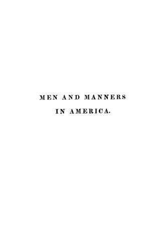 Men and manners in America
