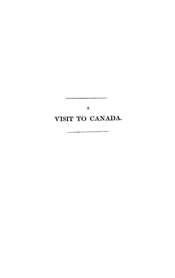 A visit to the province of Upper Canada in 1819