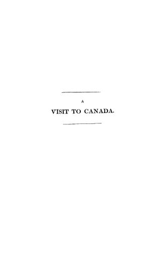 A visit to the province of Upper Canada in 1819