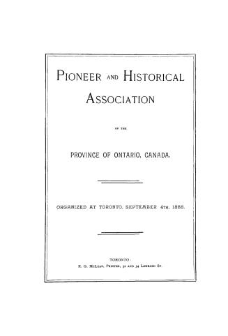 Pioneer and Historical Association of Ontario, Canada