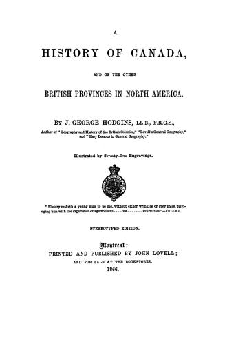 A history of Canada, and of the other British provinces in North America