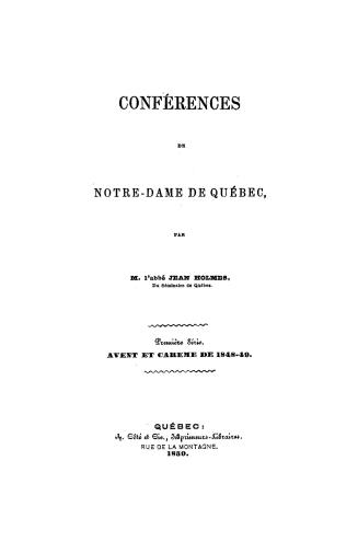 Conférences de Notre-Dame de Québec
