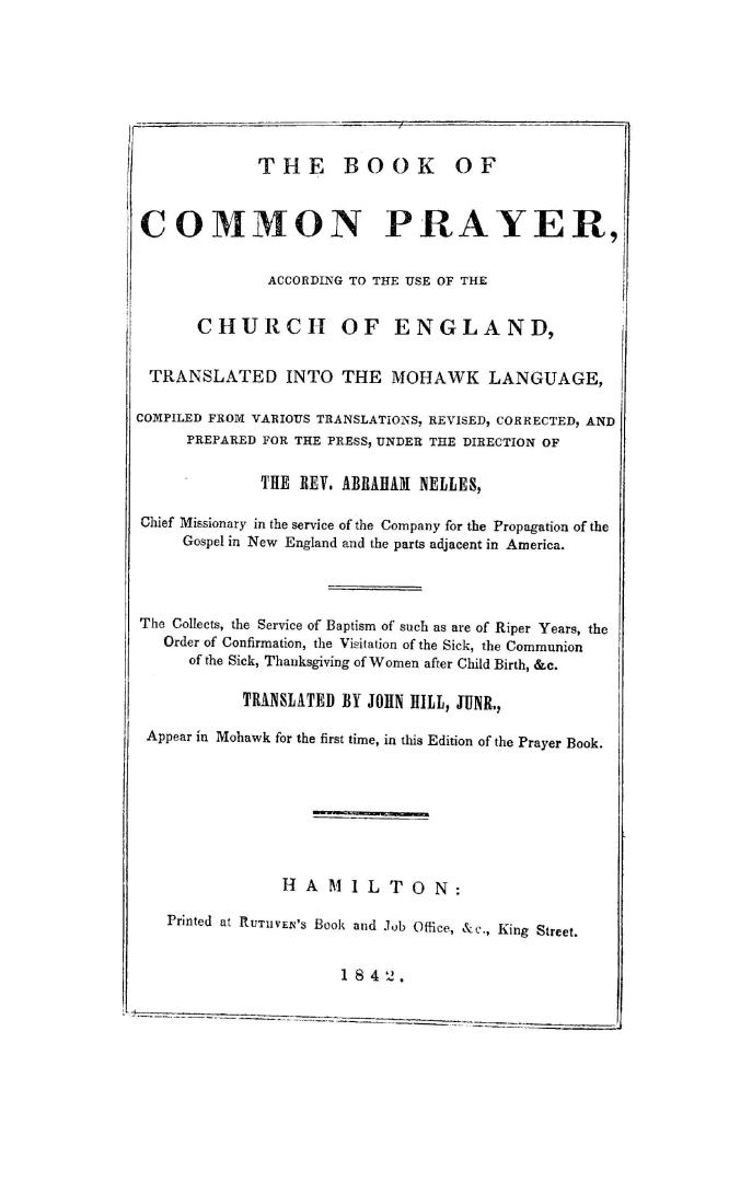 Book of common prayer, according to the use of the Church of England, tr