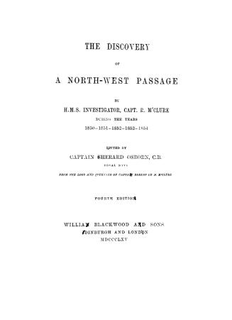 The discovery of a North-west passage by H