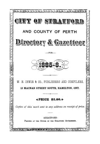 County of Perth gazetteer and directory