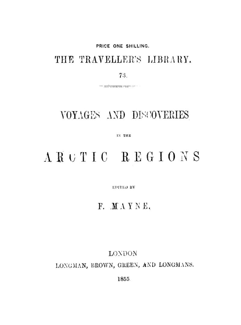 Voyages and discoveries in the Arctic regions
