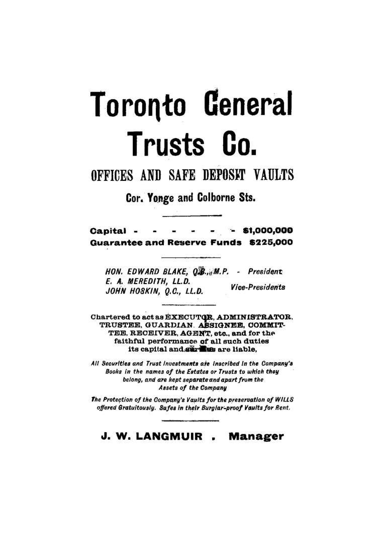 Might & Taylor & co's classified business directory of Toronto