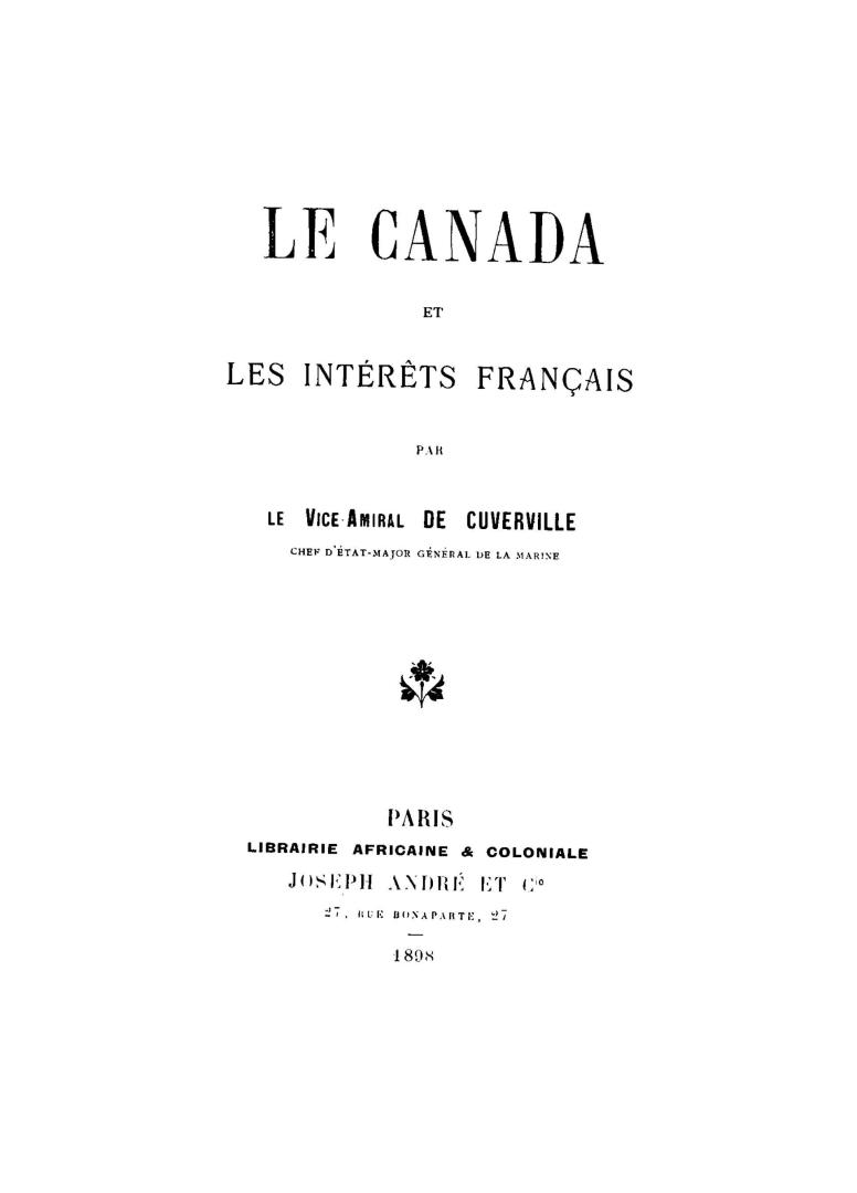 Le Canada et les intérêts français