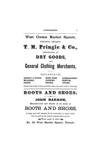 Nason's east and west ridings of the county of York or townships of Etobicoke, Markham, Scarboro', Vaughan & York directory