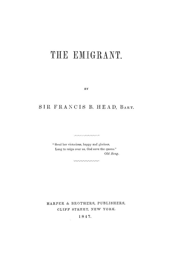 The emigrant