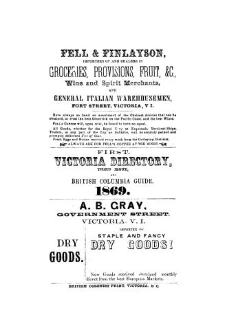 First Victoria directory... and British Columbia guide