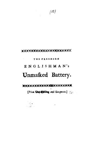 The freeborn Englishman's unmasked battery