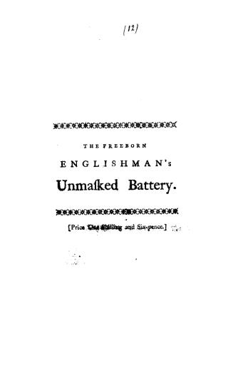 The freeborn Englishman's unmasked battery