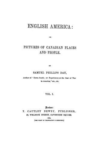 English America, or, Pictures of Canadian places and people