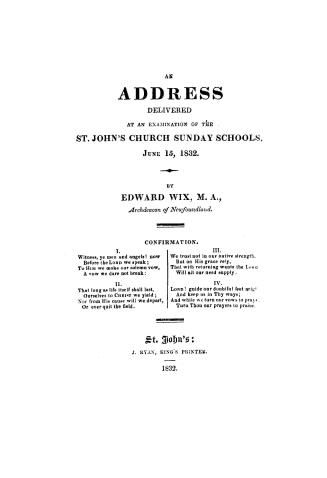 An address delivered at an examination of the St