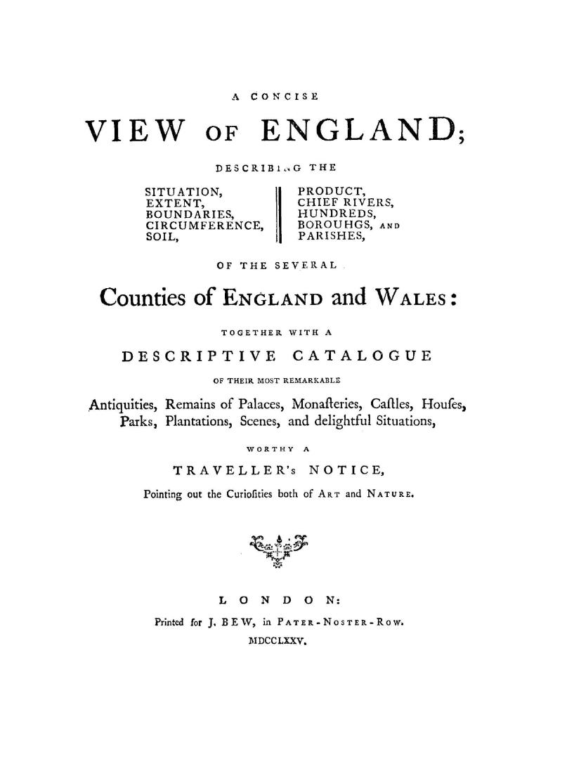 A concise view of England,