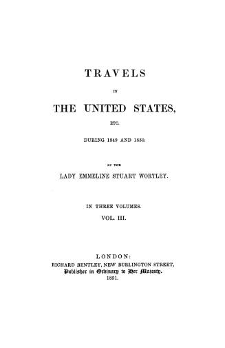 Travels in the United States etc