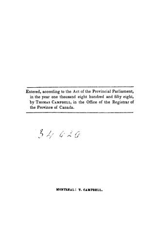 History of Canada for the use of schools and families