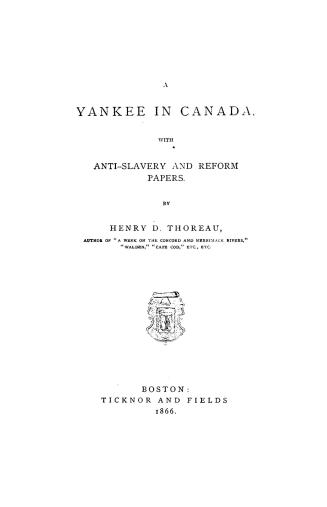 A Yankee in Canada with Anti-slavery and reform papers