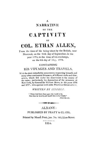 A narrative of the captivity of Col