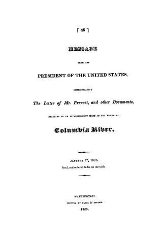 Message from the President of the United States, communicating the letter of Mr