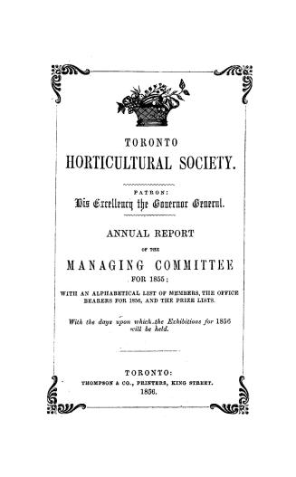 Annual report of the managing committee for