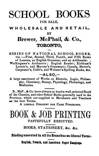 Fifth book of lessons for the use of schools, authorised by the Council of public instruction for Upper Canada