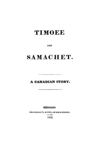 Timoee and Samachet, a Canadian story