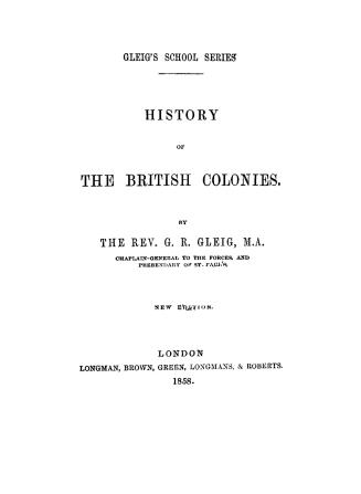 History of the British colonies