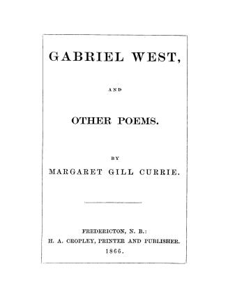 Gabriel West, and other poems
