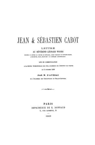 Les navigations Terre-neuviennes de Jean & Sebastien Cabot