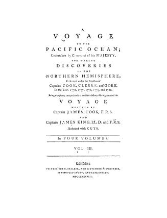 A voyage to the Pacific Ocean undertaken by command of His Majesty for making discoveries in the northern hemisphere, performed under the directon (!)(...)
