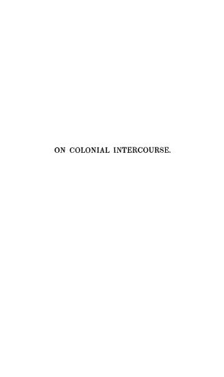 On colonial intercourse