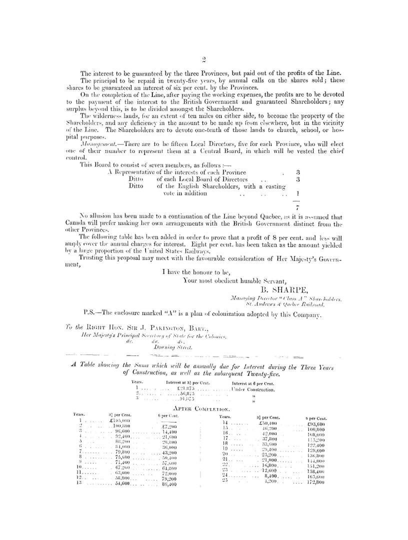 The British North America railway, between Halifax, Quebec, and the Canadas, a proposal for completing the above line of railway, free of any ultimate(...)