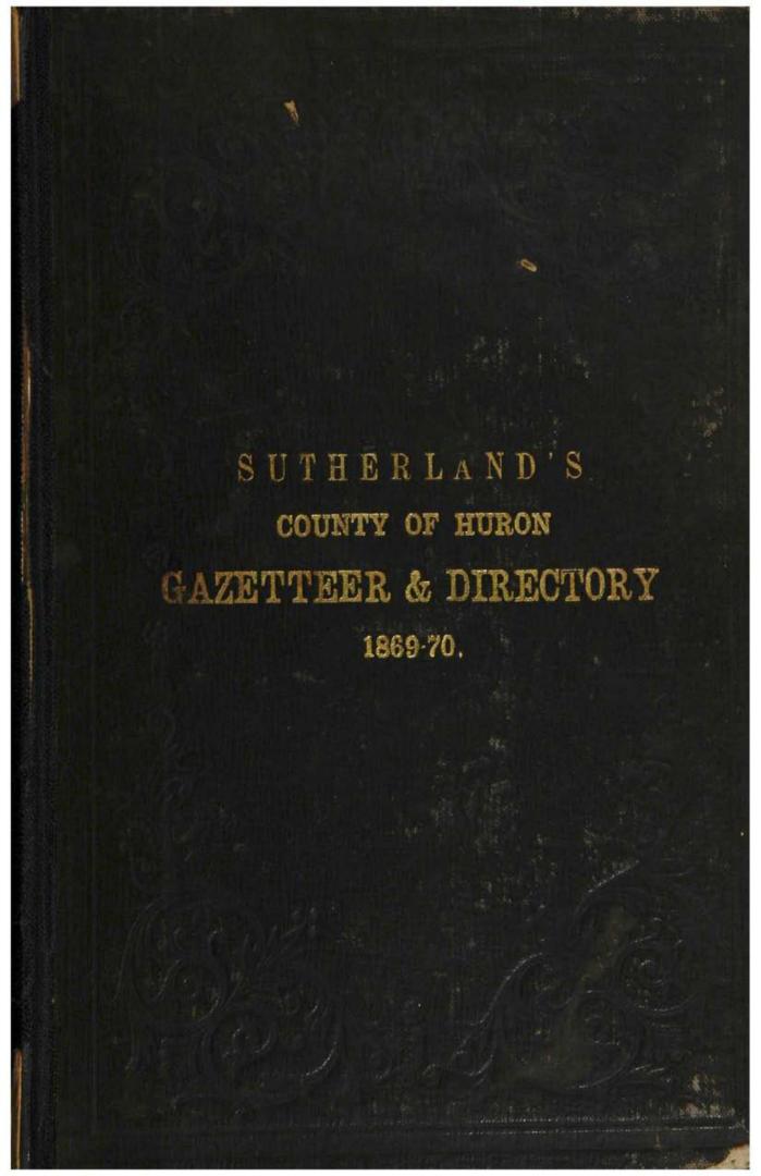 Sutherland's county of HUron gazetteer and general directory