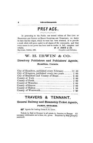 Gazetteer and directory of the city of Brantford and county of Brant, alphabetical general, miscellaneous and classified business