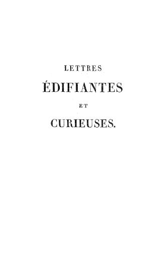 French title: Lettres édifiantes et curieuses