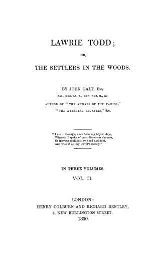 Lawrie Todd, or, The settlers in the woods (volume 2)